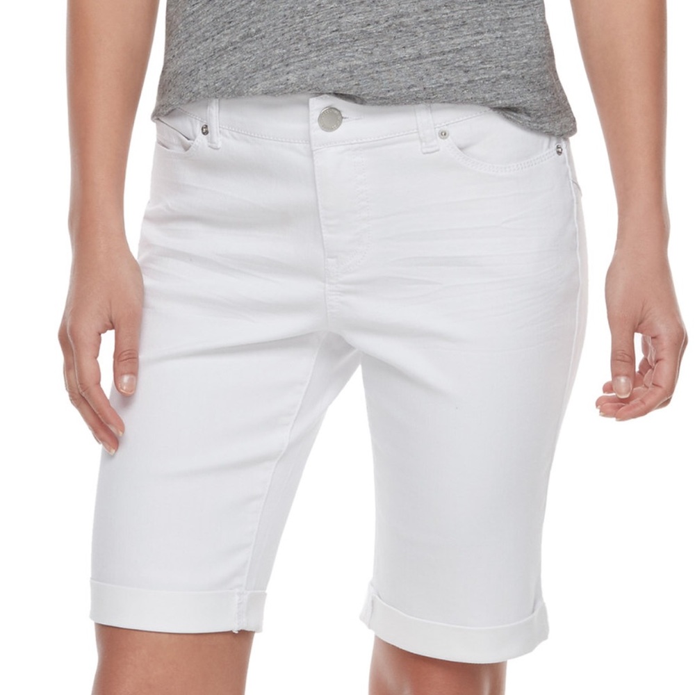 JUICY COUTURE “Flaunt It” Bermuda Jean Shorts